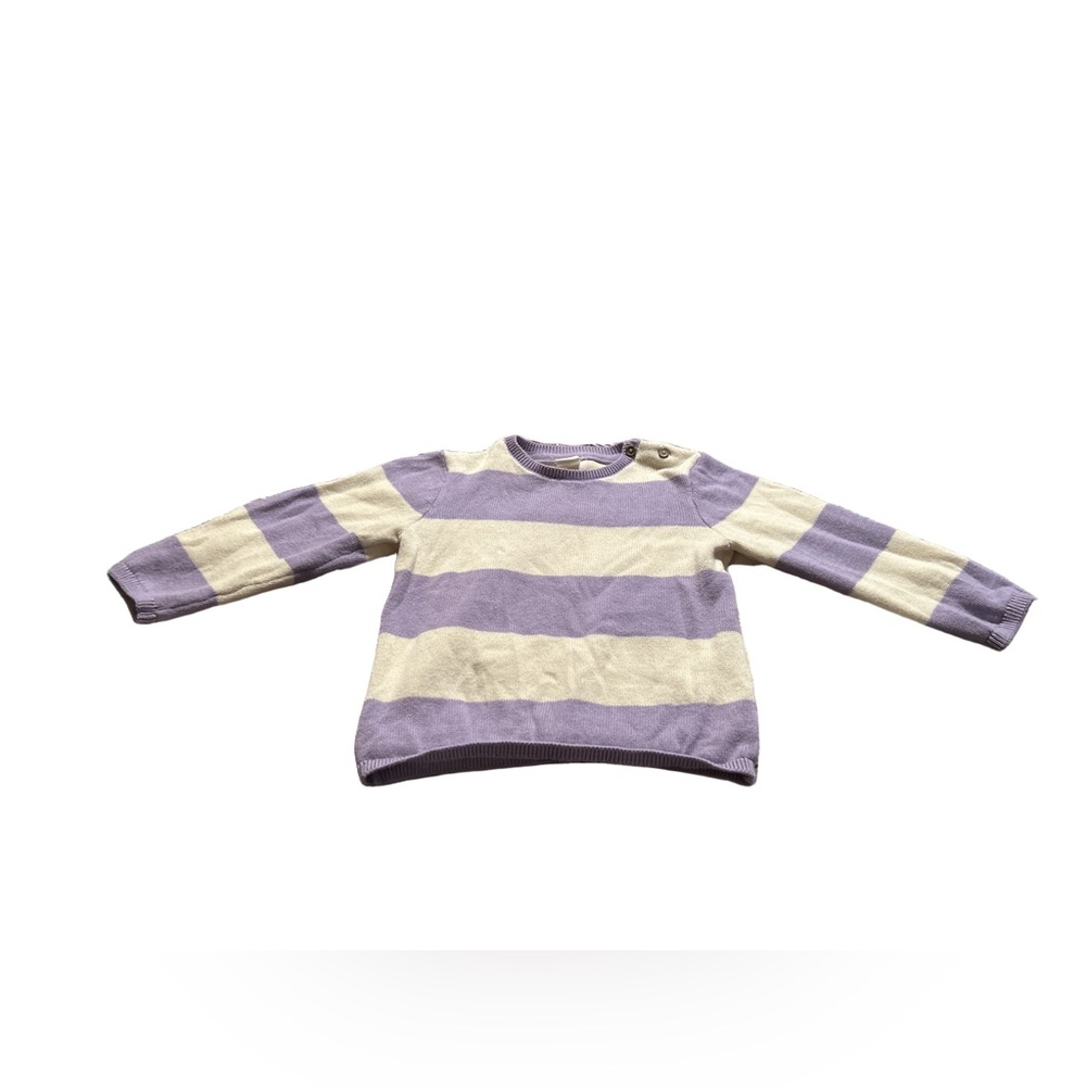 Toddler H&M Striped Purple and Cream Sweater
